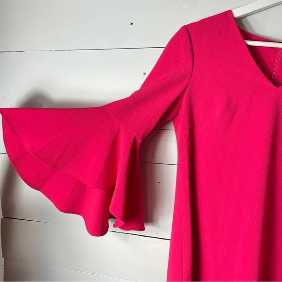 Eliza J Bell Sleeve Sheath Dress in Pink Size 4 Petite - Picture 3 of 5
